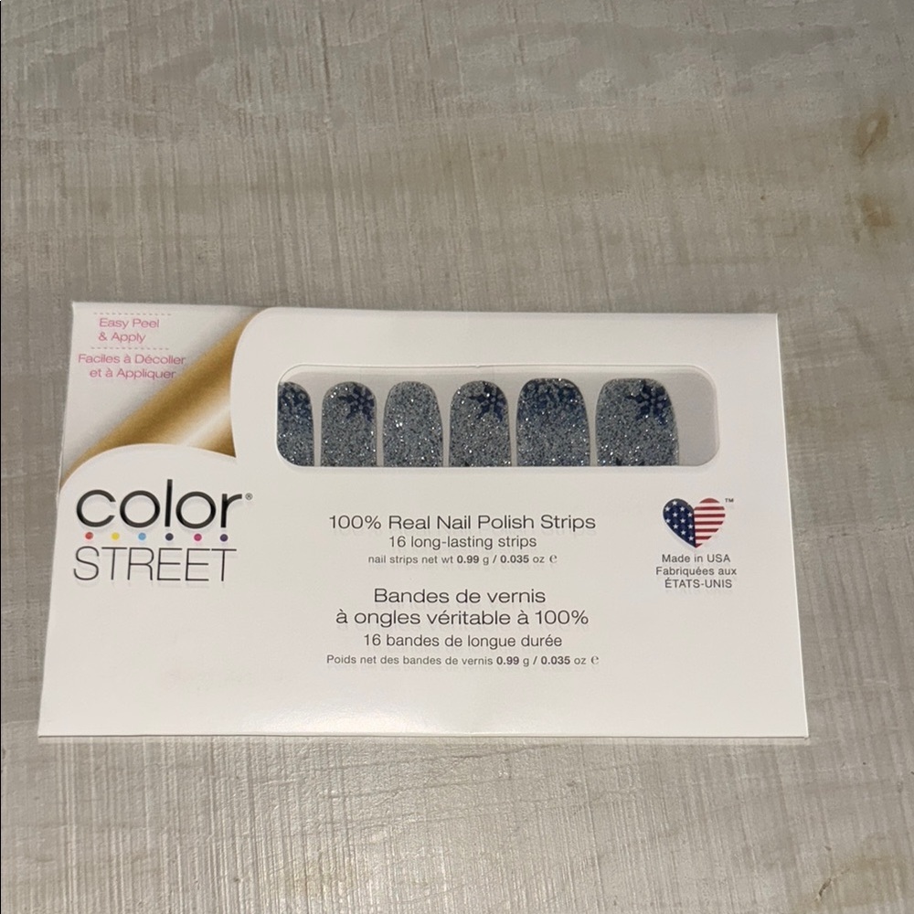 Color Street Silver Sparkle Nail Strips Ice Ice Maybe